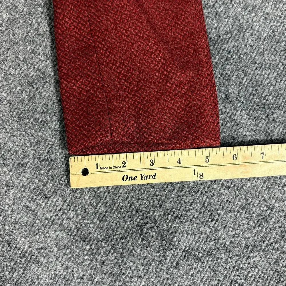 Isaia Blazer Mens IT 48 Red Cashmere Tweed Velvet Collar Sport Coat Made Italy